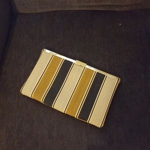 J Crew Striped Woven Clutch
